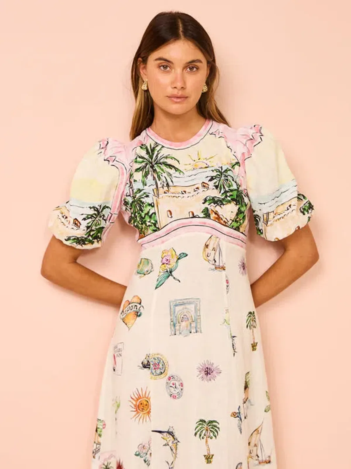 Alemais Sunset Midi Dress Multi Size 10 - Image 4