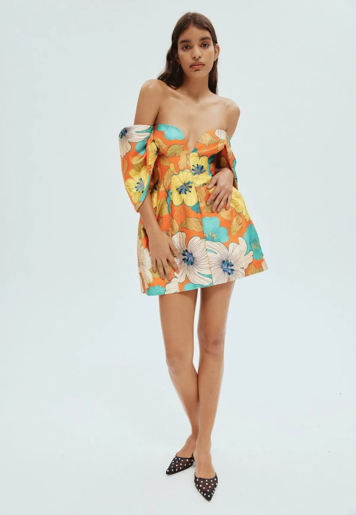 Alemais Piato Sculpt Mini Dress Floral Size 10 - Image 1