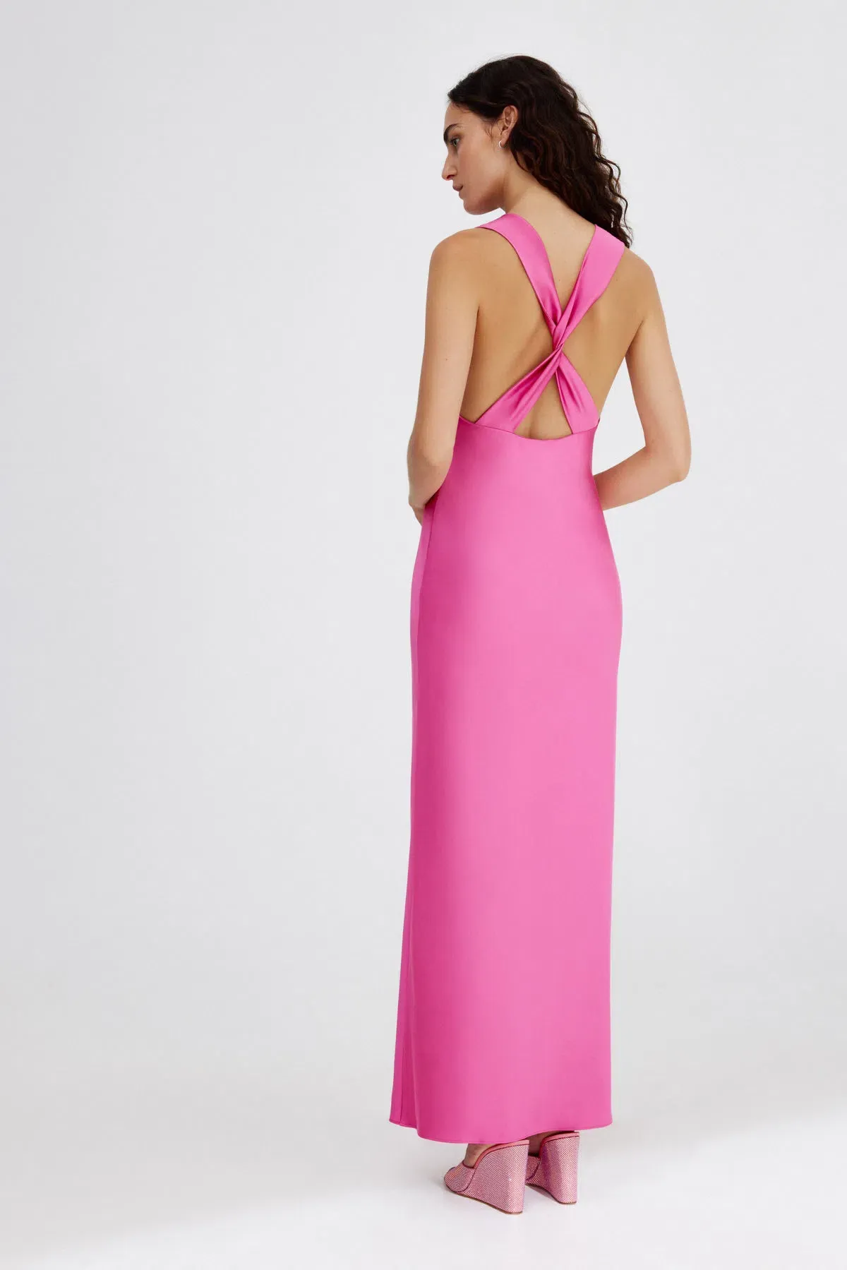 Significant Other Lara Backless Midi Dress Pop Pink Size 16 - Image 3