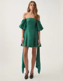 Aje Incarnation Mini Dress Emerald Size 16 for rent on The Volte - image 4
