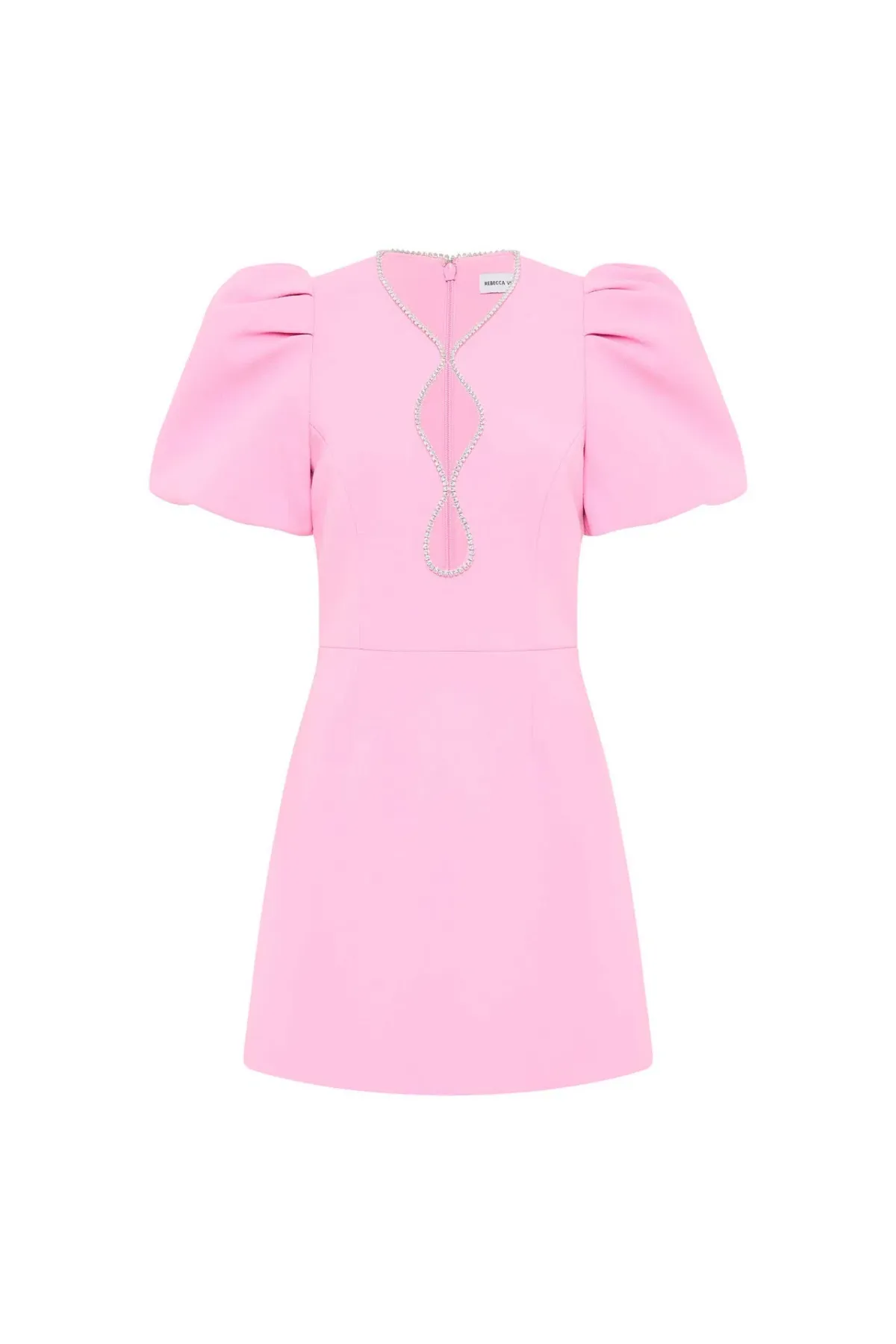 Rebecca Vallance Karina Puff Sleeve Mini Dress Pink Size 8 - Image 6