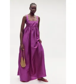 Oroton Strappy Maxi Sundress in Magenta Size 12 for rent on The Volte - image 2