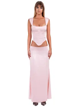 I Am Delilah Valerie Corset and Maxi Skirt Set in Petal Pink Size XS / AU 6 for rent on The Volte - image 1