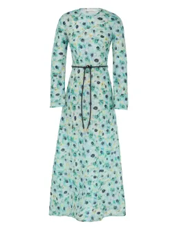 Zimmermann  Lightburst Bias Long Dress in Aqua Floral Size 2 / AU 12  for rent on The Volte - image 4