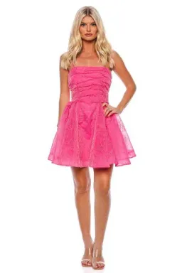 Aje Evangeline Cornelli Mini Dress in Protea Pink  Size 8 for rent on The Volte - image 4