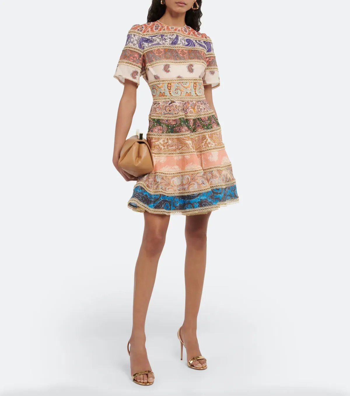 Zimmermann Devi Spliced Mini Dress Print Size 2 / AU 12 - Image 1