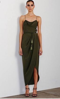 Shona Joy Leticia Lace up Cowl Khaki Size 10 for rent on The Volte - image 2