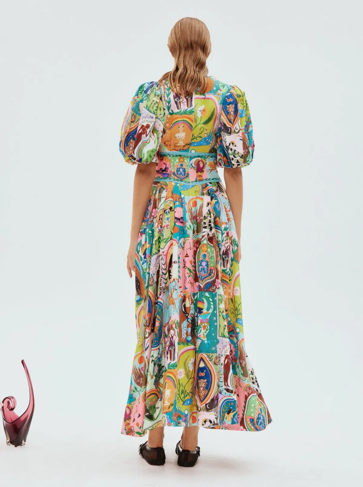 Alemais Evergreen Midi Dress Multi Size AU 16 - Image 2