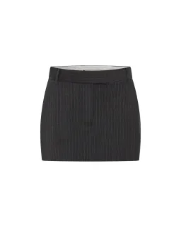 Camilla and Marc Brancusi Blazer and Mini Skirt Set in Charcoal Pinstripe Size AU 6 for rent on The Volte - image 8