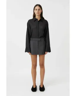 Camilla and Marc Brancusi Blazer and Mini Skirt Set in Charcoal Pinstripe Size AU 6 for rent on The Volte - image 4