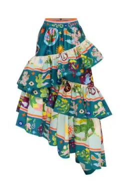 Alemais Guardian Tiered Ruffle Skirt Multi Size AU 12 for rent on The Volte - image 2