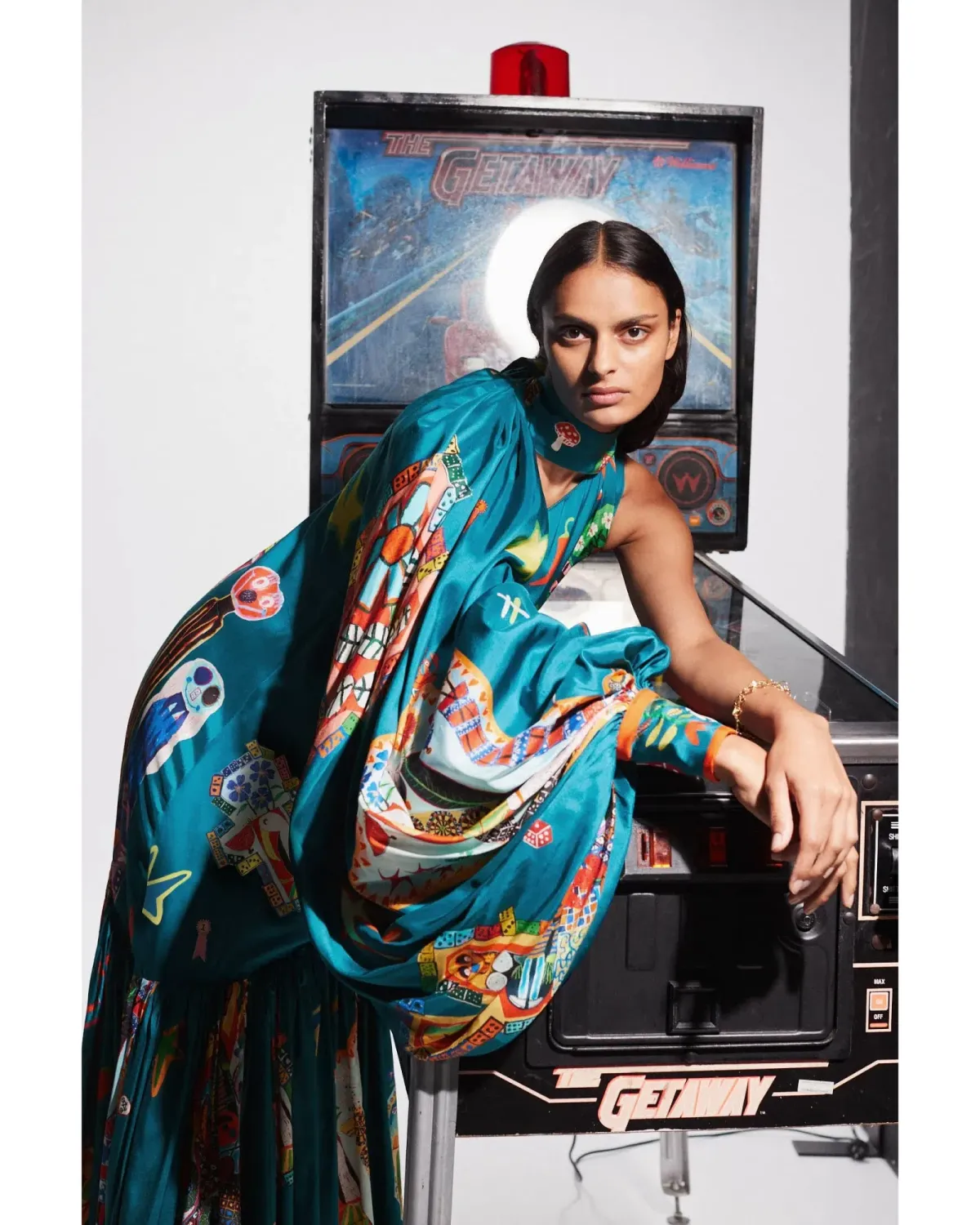 Alemais Rollers Gown Blue Print Size AU 16 - Image 2