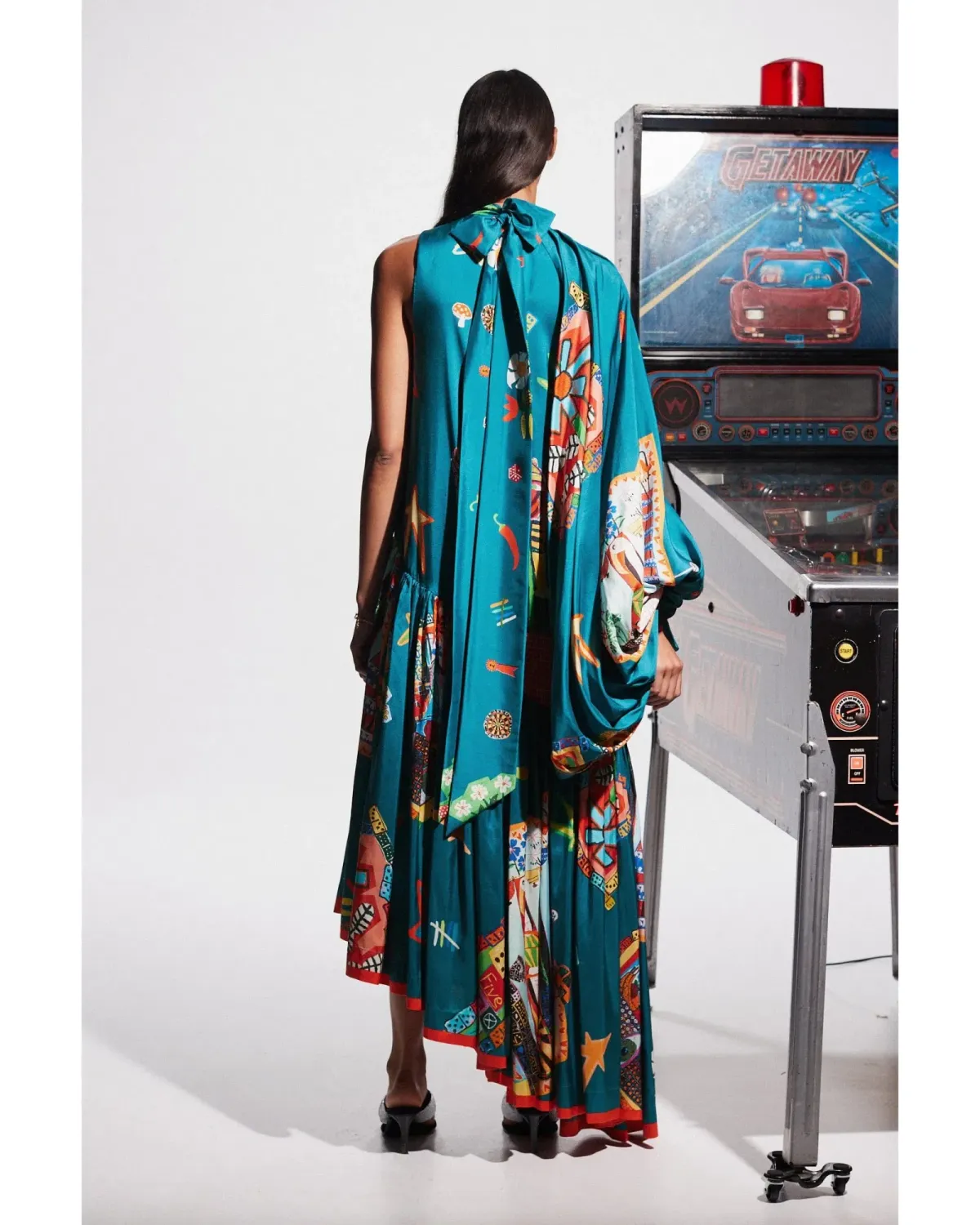 Alemais Rollers Gown Blue Print Size AU 16 - Image 3