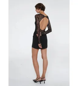 Benni Yana Lace Mini Dress Black Size 6 for rent on The Volte - image 4