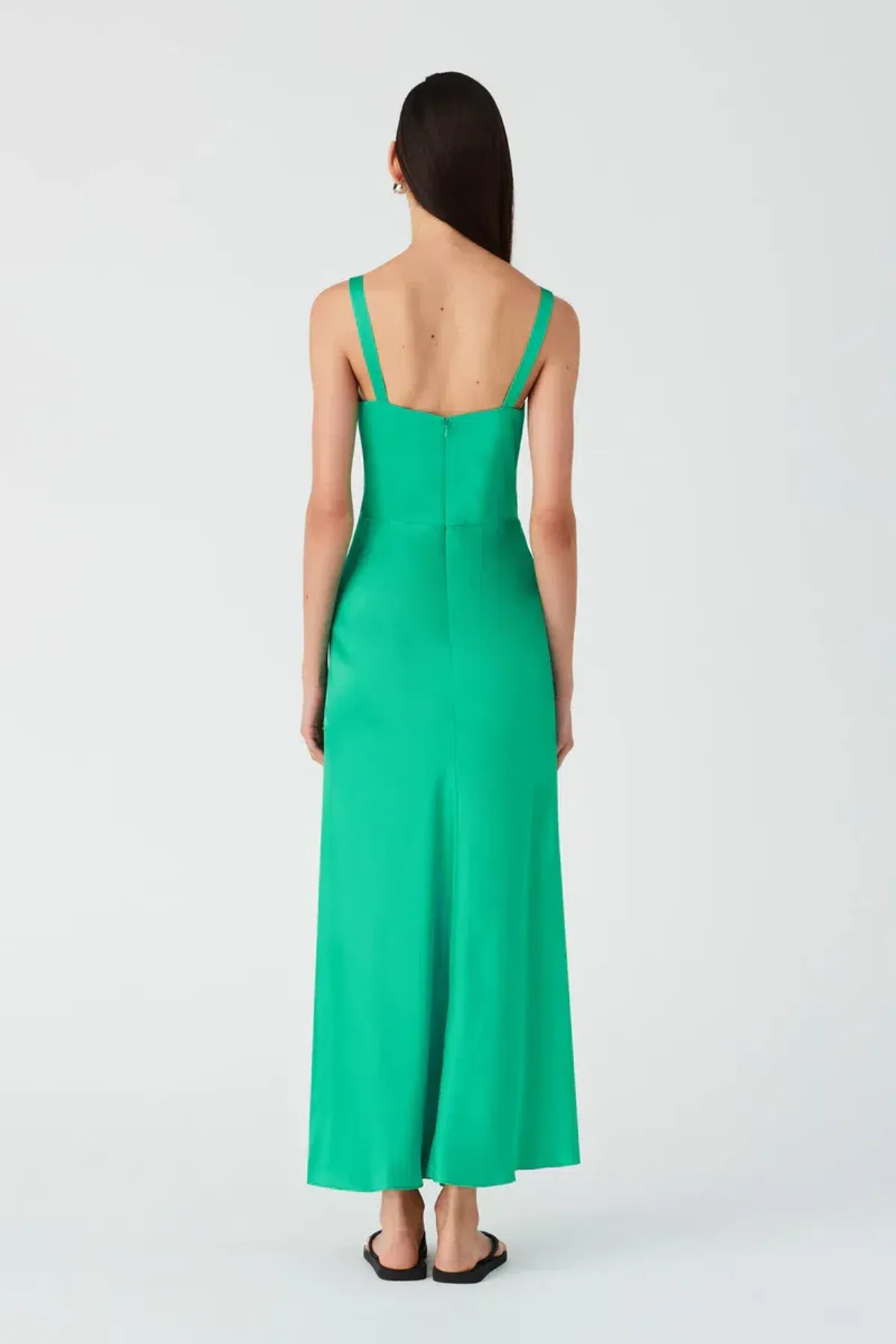 Misha Augustina Satin Maxi Dress Deep Mint Size Small/Au8 - Image 2