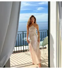 Ooh the Label Saturn Gown Silver Size 8 for rent on The Volte - image 2