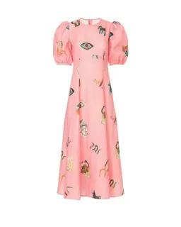 Alemais Cleo Midi Dress Pink Size AU 14 for rent on The Volte - image 4