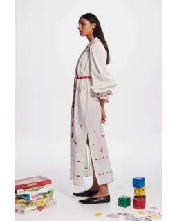 Alemais Hearts Embroidered Midi Dress Print Size AU 16 for rent on The Volte - image 4