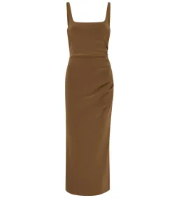Bec & Bridge Karina Tuck Midi Dress Milk Chocolate Size 10 for rent on The Volte - image 6