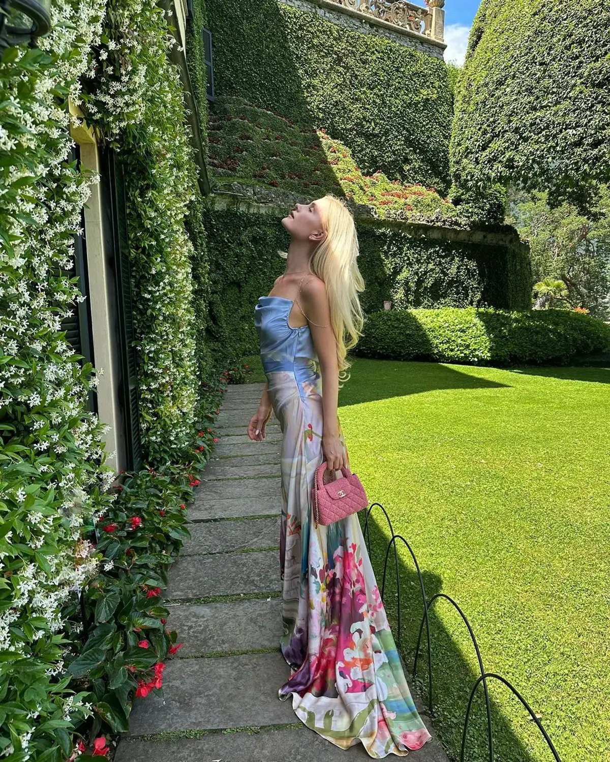 Leo Lin Imogen Gown Jardin Print Multi Size 8 - Image 6