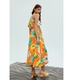 Alemais Piato One Shoulder Midi Dress Multi Floral Size 16 for rent on The Volte - image 3