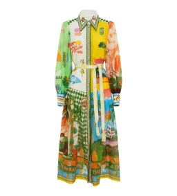 Alemais Paradiso Midi Shirtdress Multi Print Size 16 for rent on The Volte - image 8