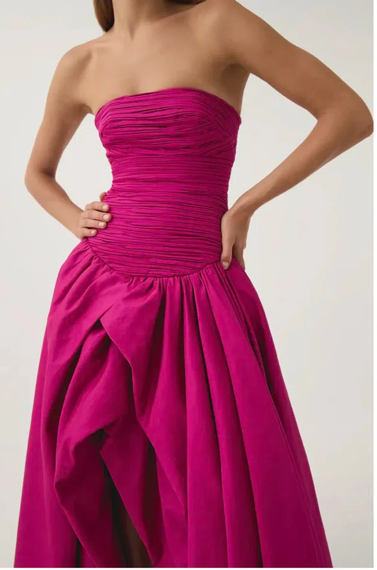 Aje Violette Bubble Hem Maxi Dress Deep Magenta Size 10 - Image 5