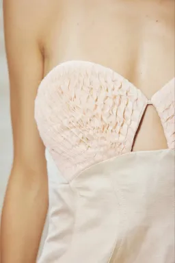 Alemais Pearl Smock Mini Dress Gardenia Size 16 for rent on The Volte - image 3