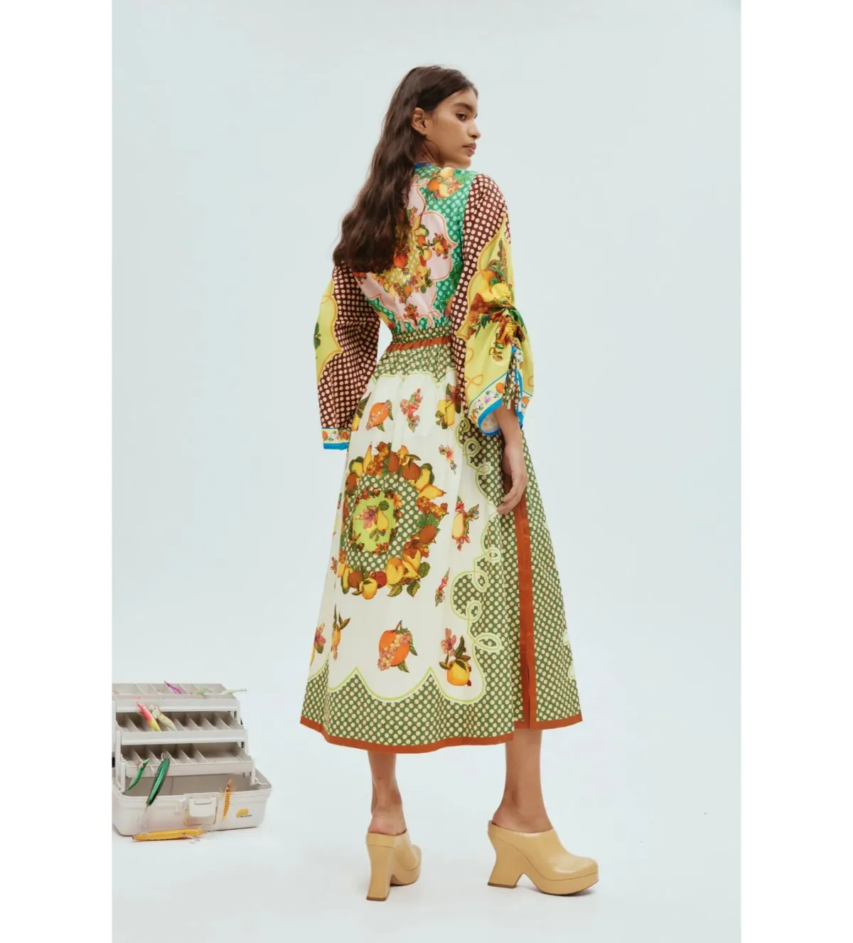 Alemais Lemonis Midi Shirtdress Multi Print Size 12 - Image 4