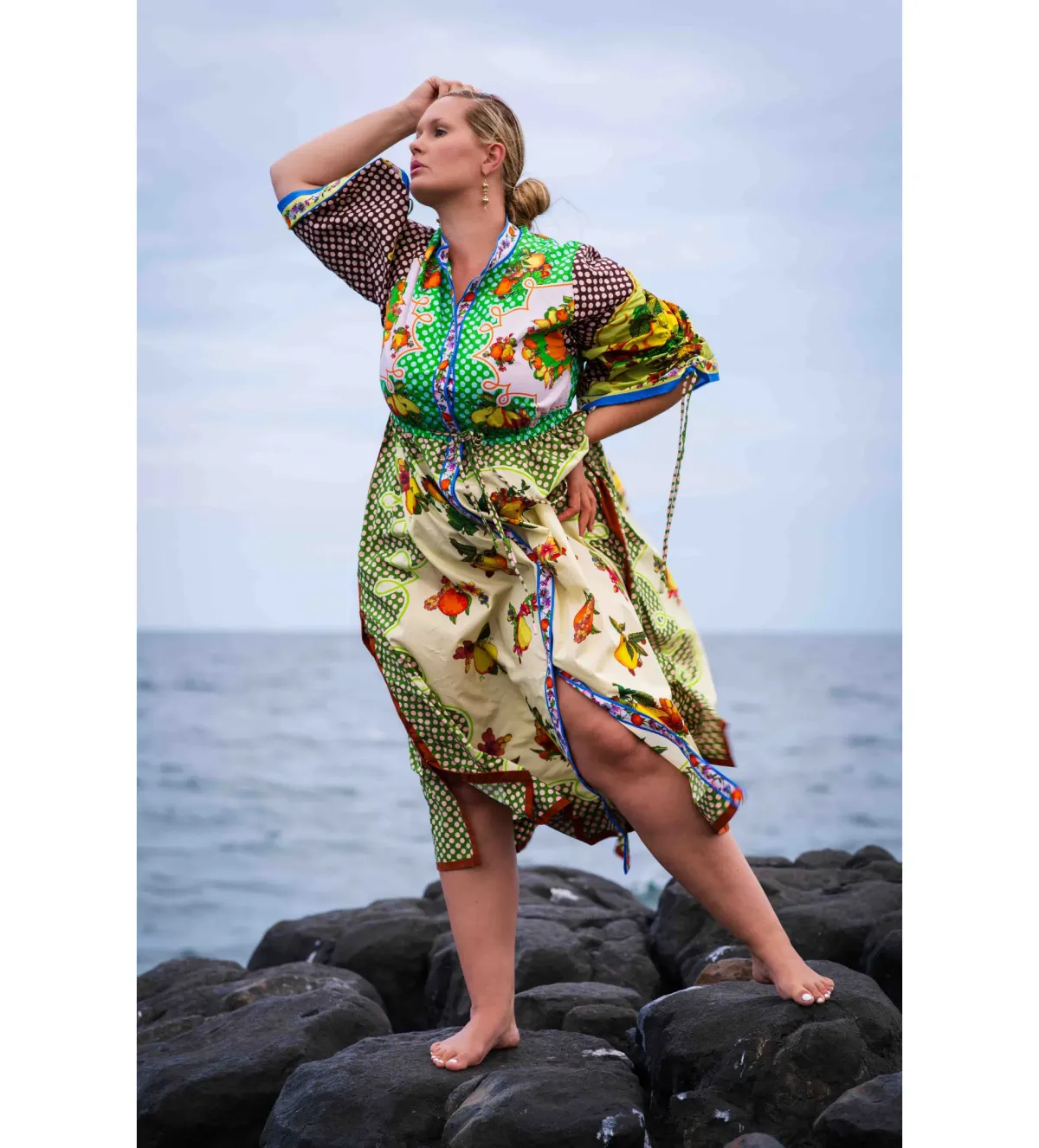 Alemais Lemonis Shirtdress Multi Print Size 16 - Image 3