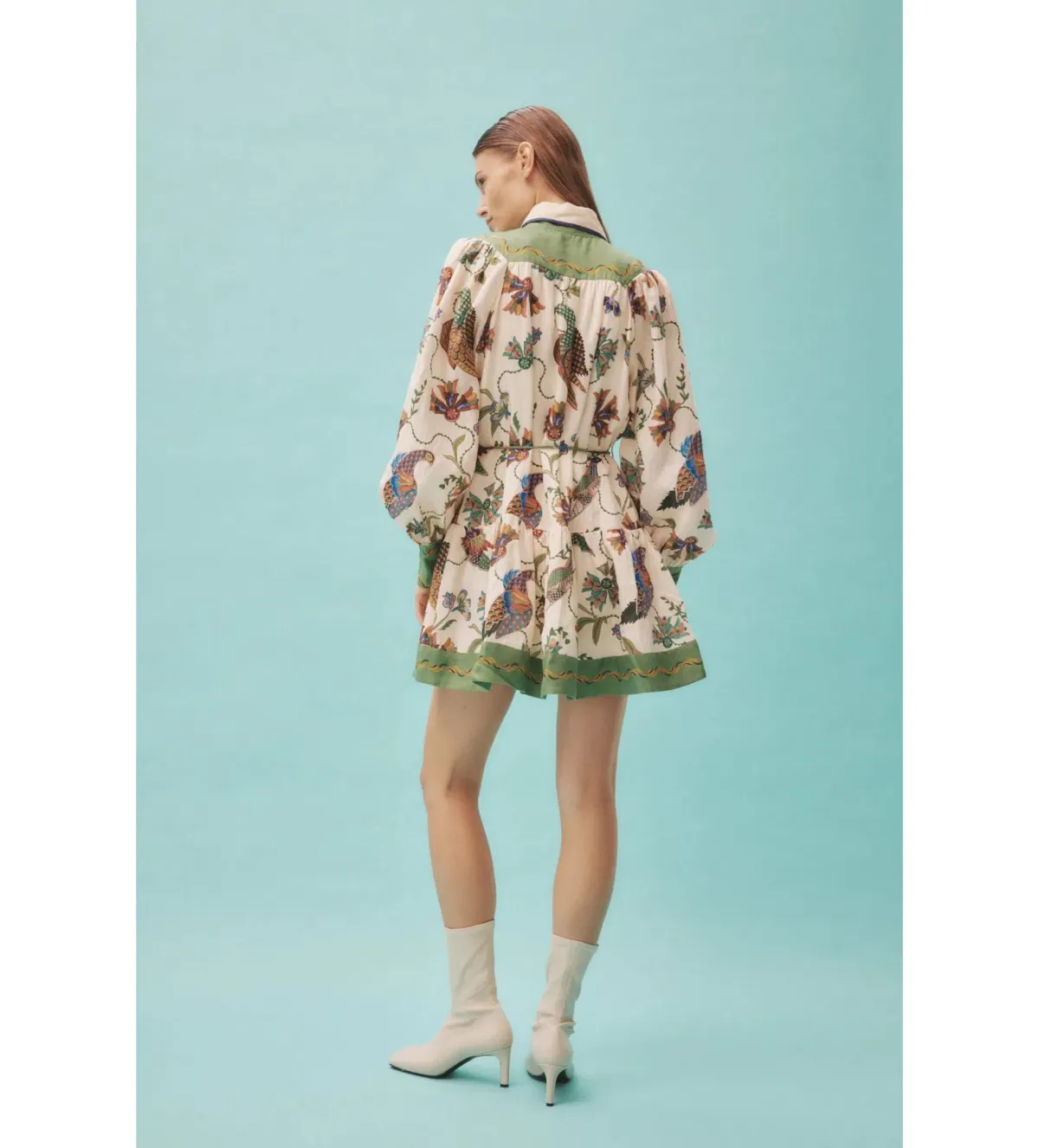 Alemais Birdie Mini Dress Multi Print Size 14 - Image 5