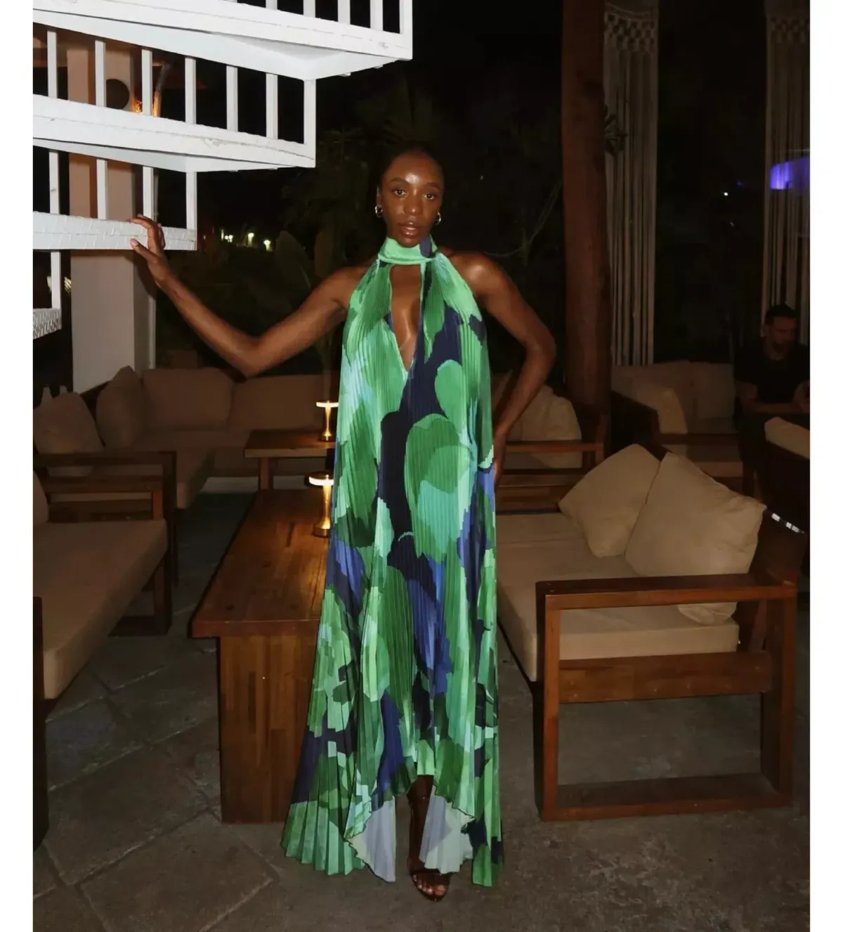 L’Idee Opera Gown Capri Green Size 8 - Image 2