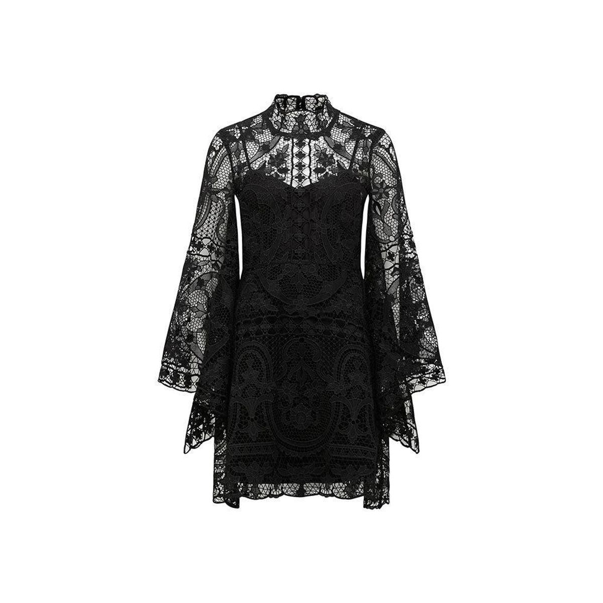 Thurley Parisian Black Lace Dress Size 6 - Image 2