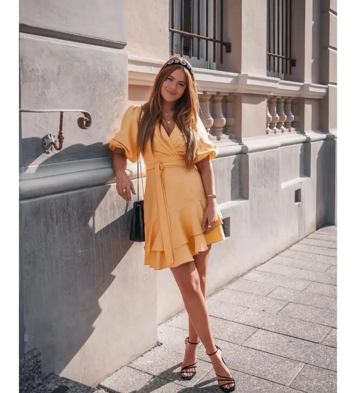 Sheike Bravado Mini Dress Color Mango Size 8 - Image 1