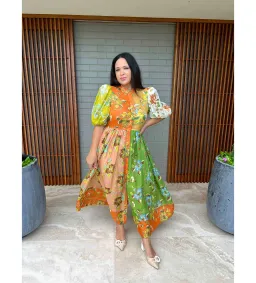 Alemais Hotel Lamu Spliced Shirtdress Multi Size 16  for rent on The Volte - image 1