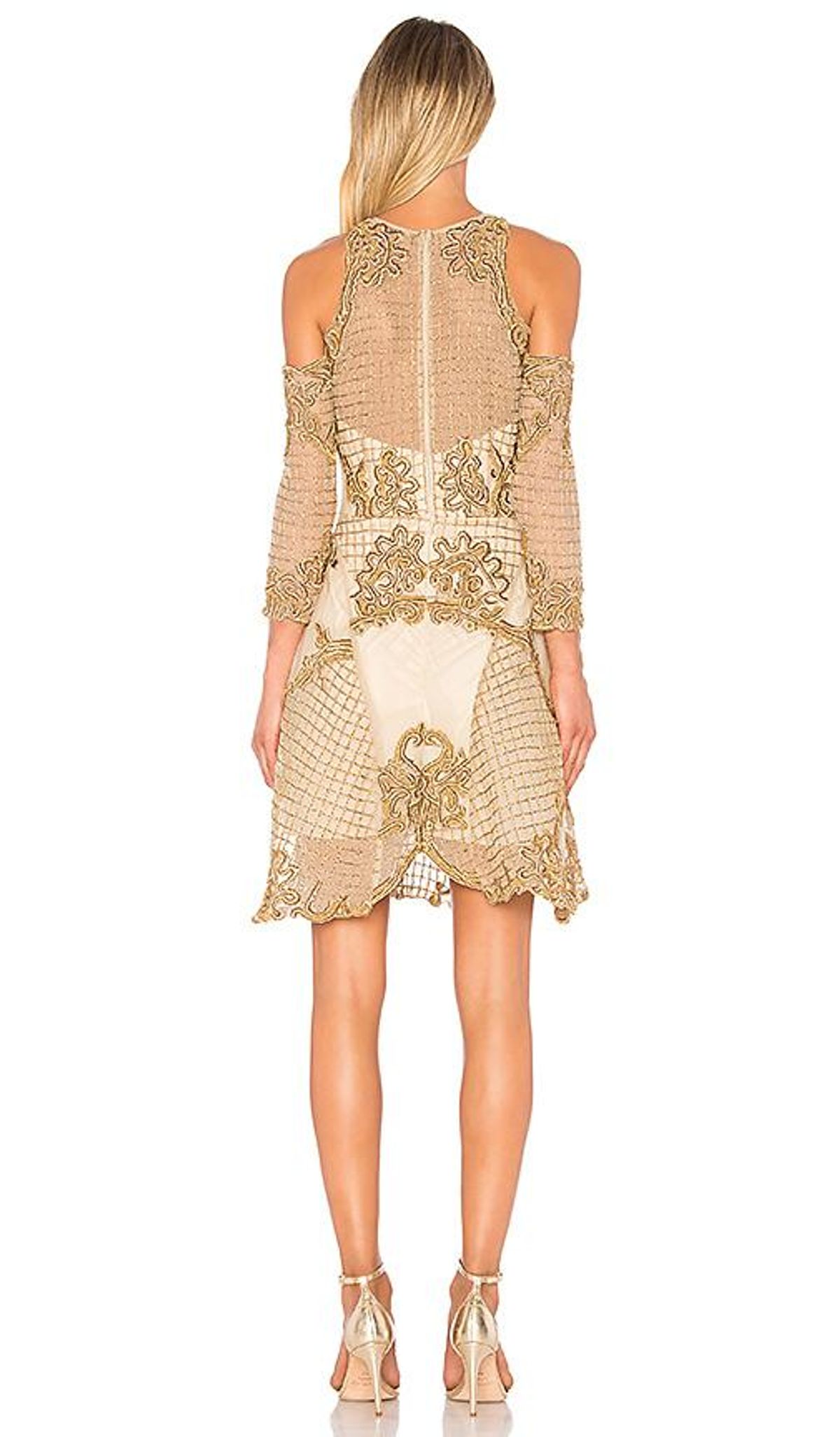 THURLEY Vanderbilt Dress Gold - Image 2