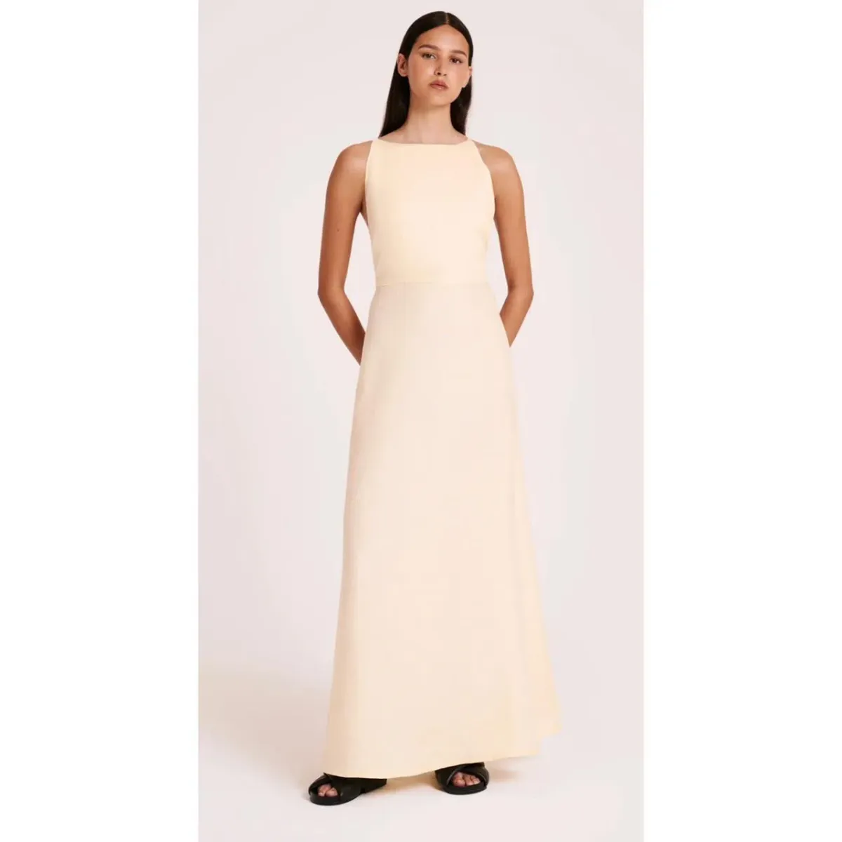 Nude Lucy Ziba Maxi Dress in Eggnog Size 12 - Image 2