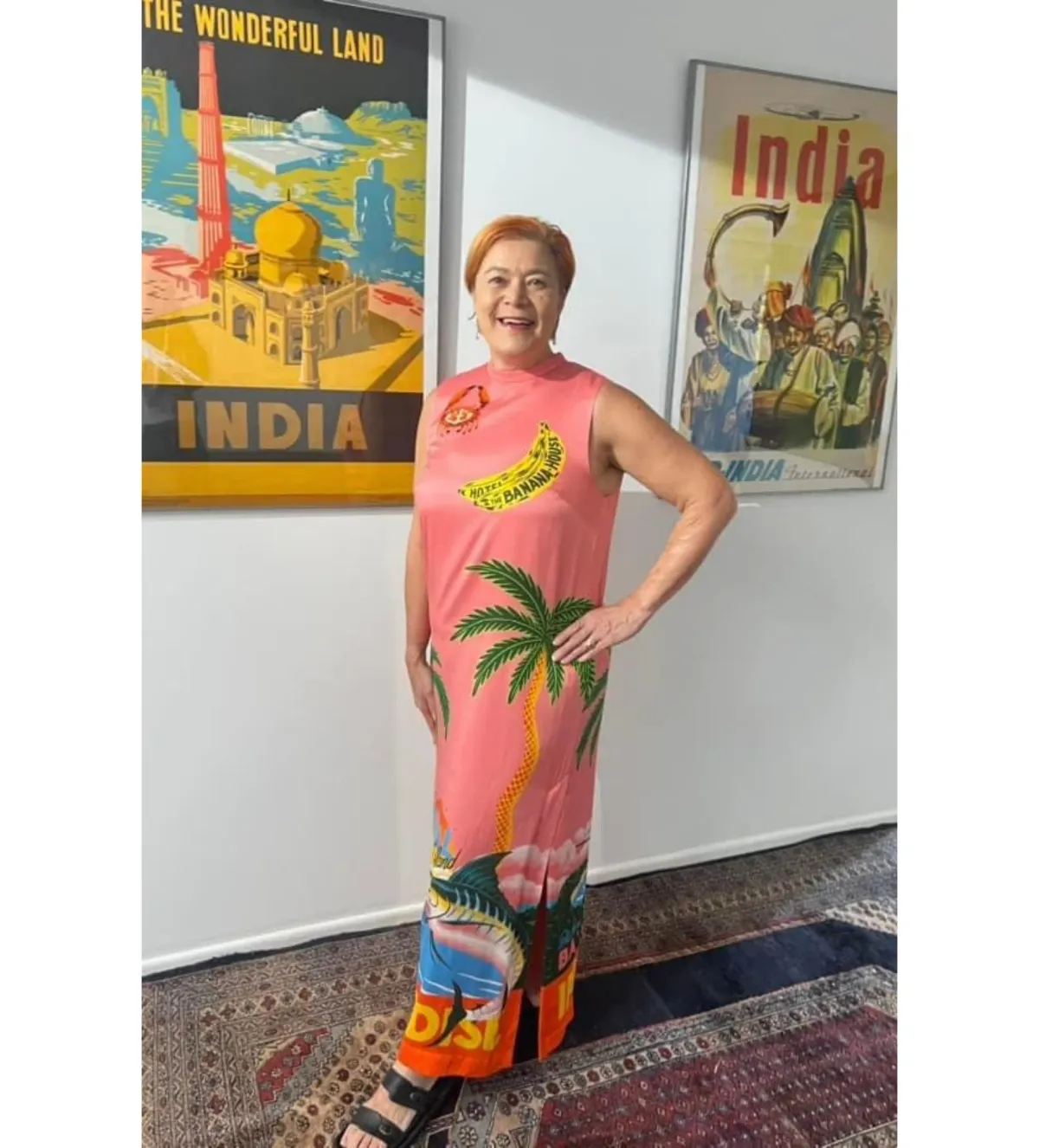 Alemais Paradiso Silk Midi Dress in Print Size 14 - Image 2