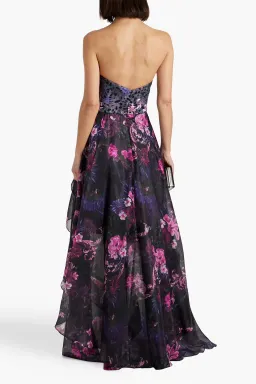 Marchessa Notte Chiffon Gown Floral Size 12 for rent on The Volte - image 3