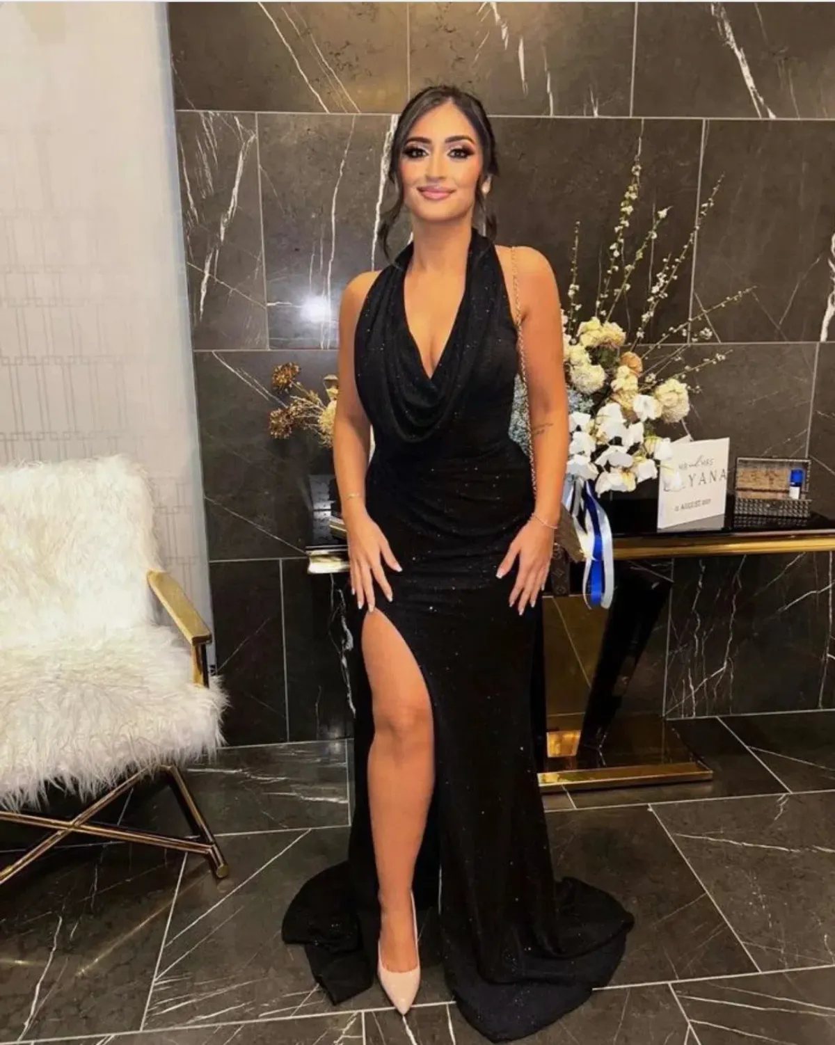 Portia and Scarlett Jet Black Dress  Size AU8 - Image 1