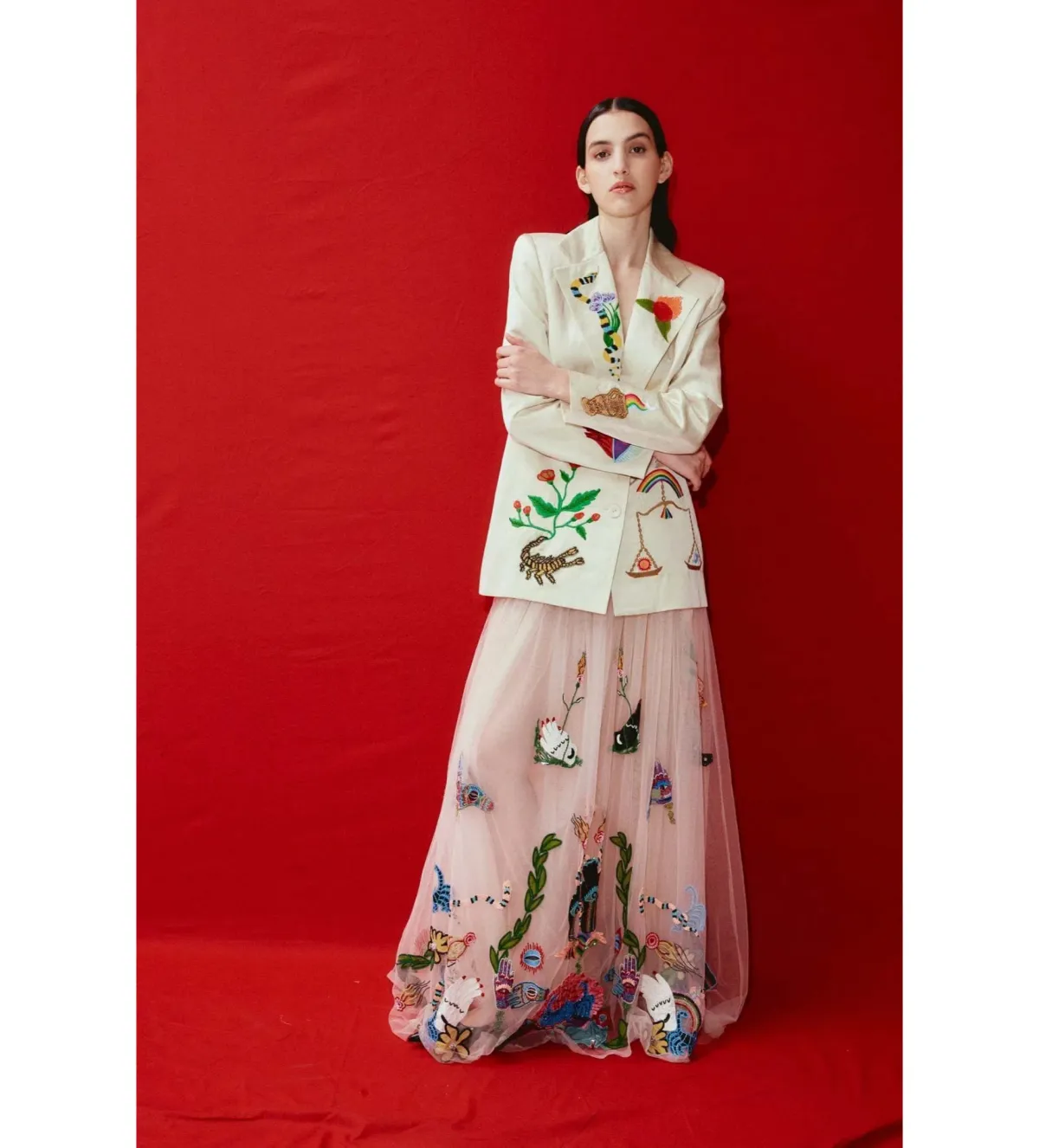 Alemais Zelda Embroidered Blazer Print Size 16  - Image 1