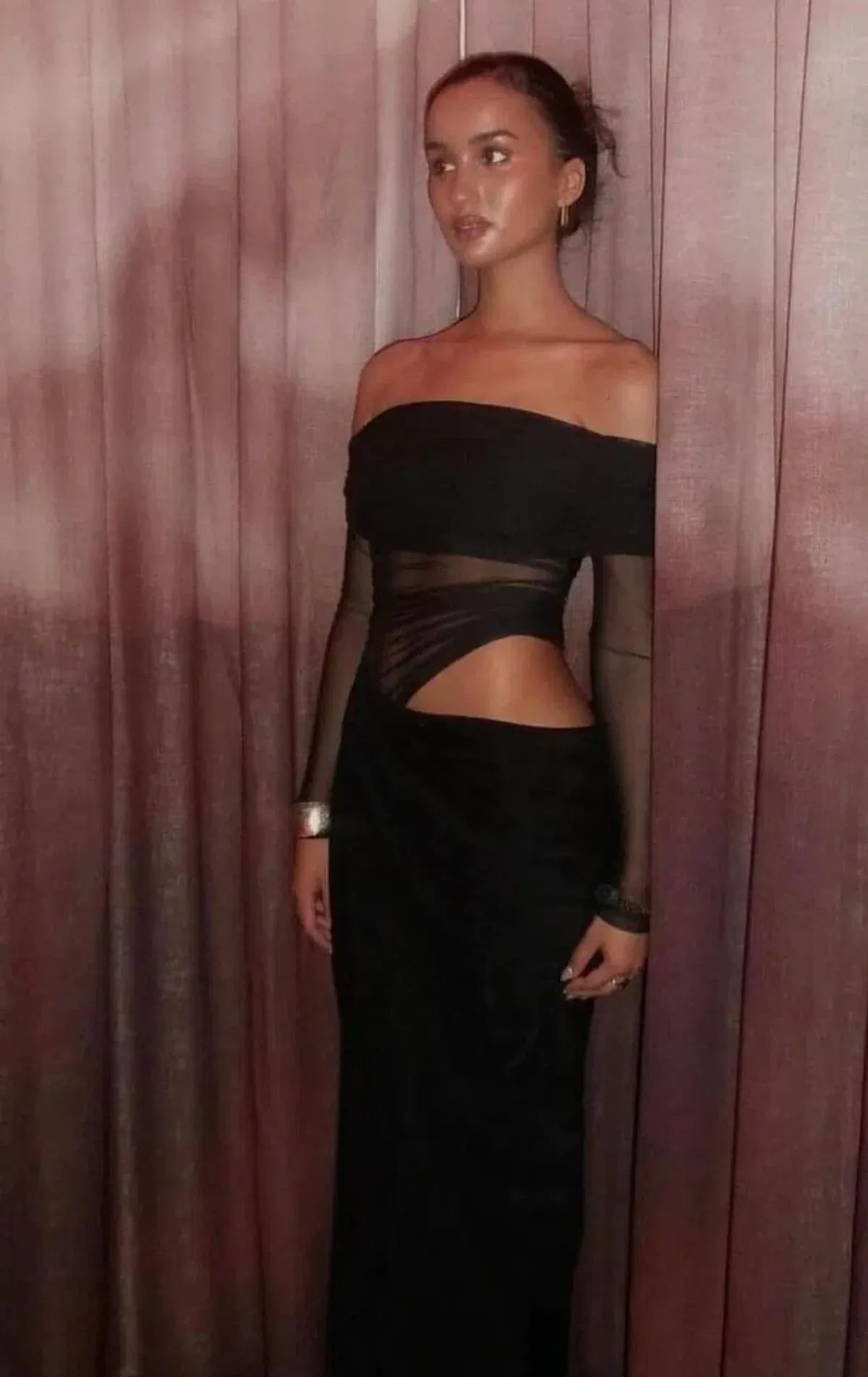 Benni Yasmin Off Shoulder Dress Black Size 10 - Image 8