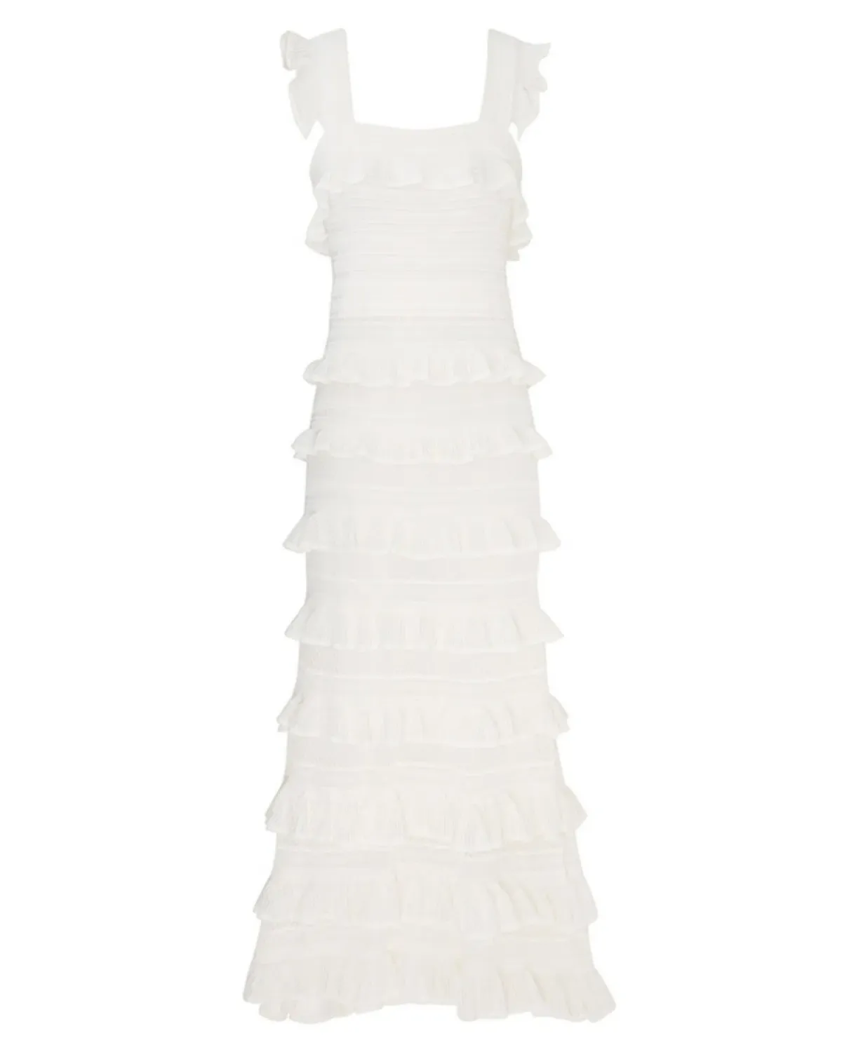 Zimmermann Natura Ruffle Dress in Parchment Size 1 / AU 10 - Image 4