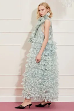 Sister Jane Dream Like A Butterfly Ruffle Maxi Dress Green Size S / Au 8 for rent on The Volte - image 4