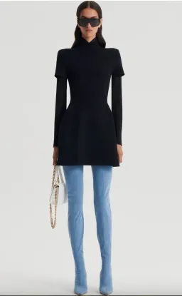 Scanlan Theodore Crepe Knit Peplum Dress AU 8 for rent on The Volte - image 1