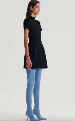 Scanlan Theodore Crepe Knit Peplum Dress AU 8 for rent on The Volte - image 2