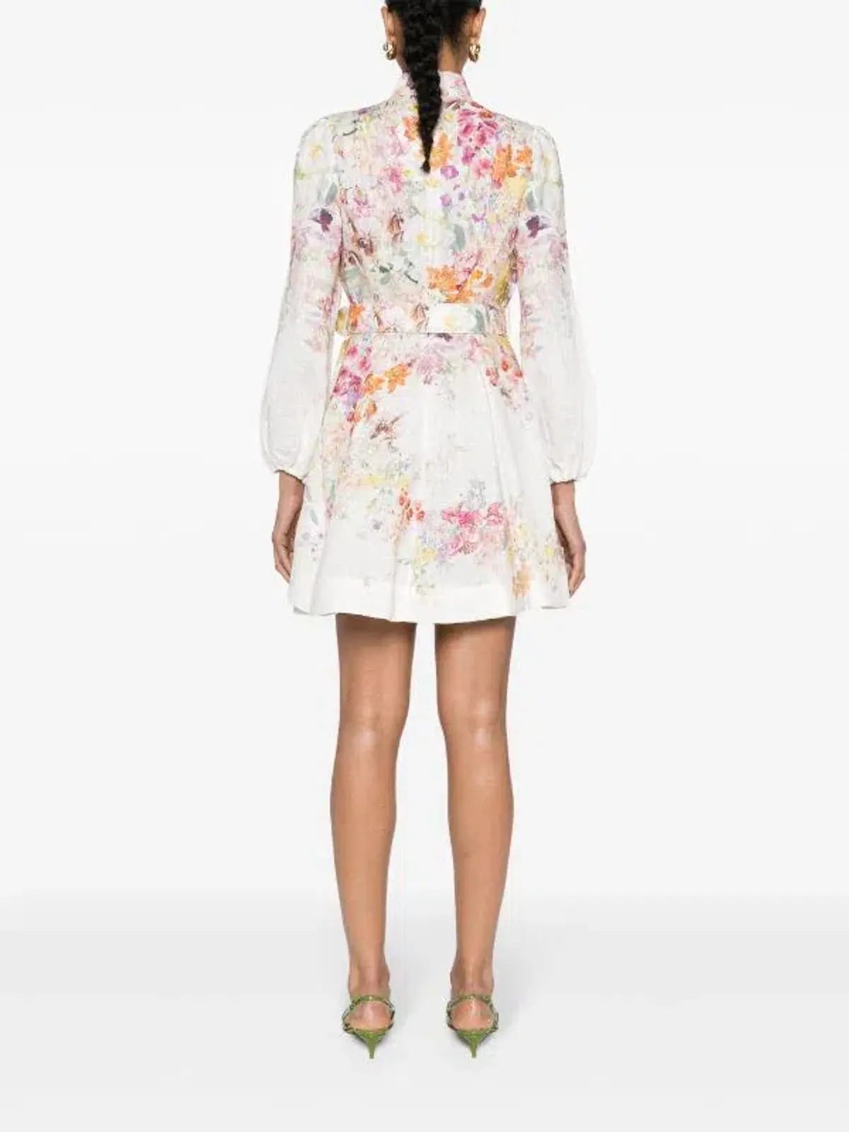 Zimmermann Natura Buttoned Floral Mini Dress Size 2 / AU 12 - Image 3