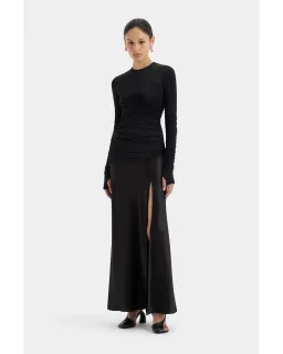 Sir Alessia Draped Gown Black Size 1 / AU 8 for rent on The Volte - image 1