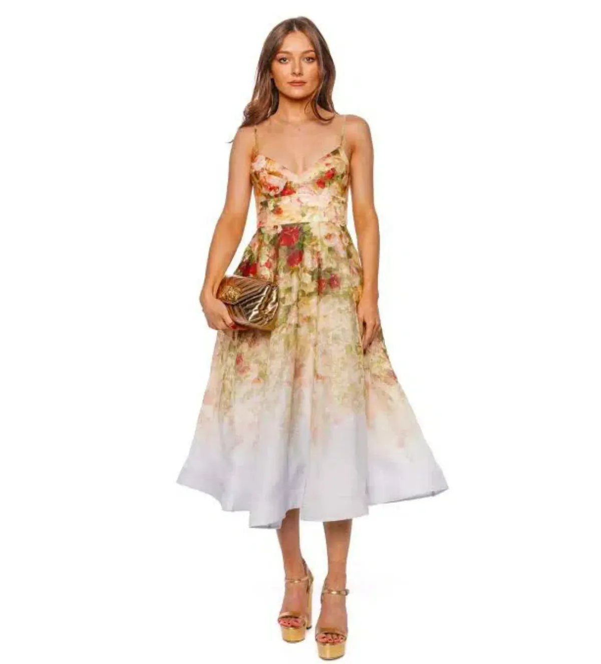 Zimmermann Luminosity Picnic Midi Dress Floral Size 1 / Au 10 - Image 1