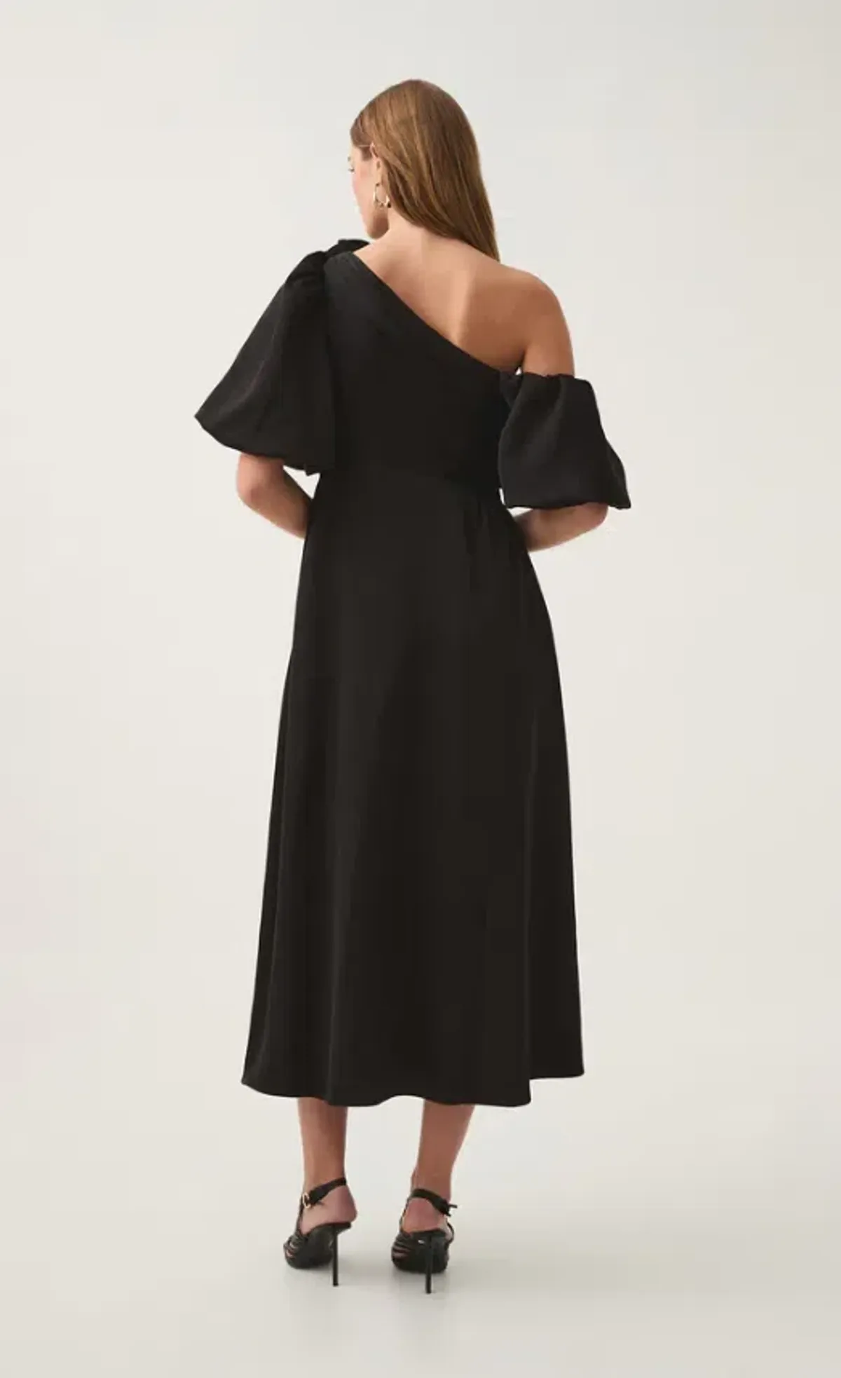 Aje Magnetic Draped Midi Dress Black Size 12 - Image 2